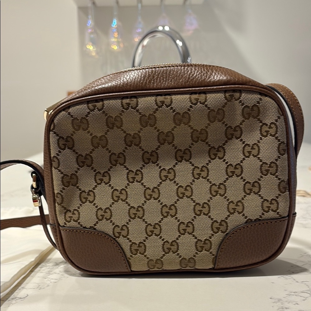 Gucci GG Canvas & Leather Crossbody Bag